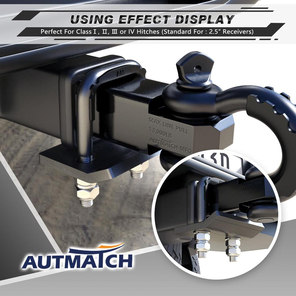 AUTMATCH Hitch Tightener Anti-Rattle Stabilizer - Heavy Duty Hitch Clamp