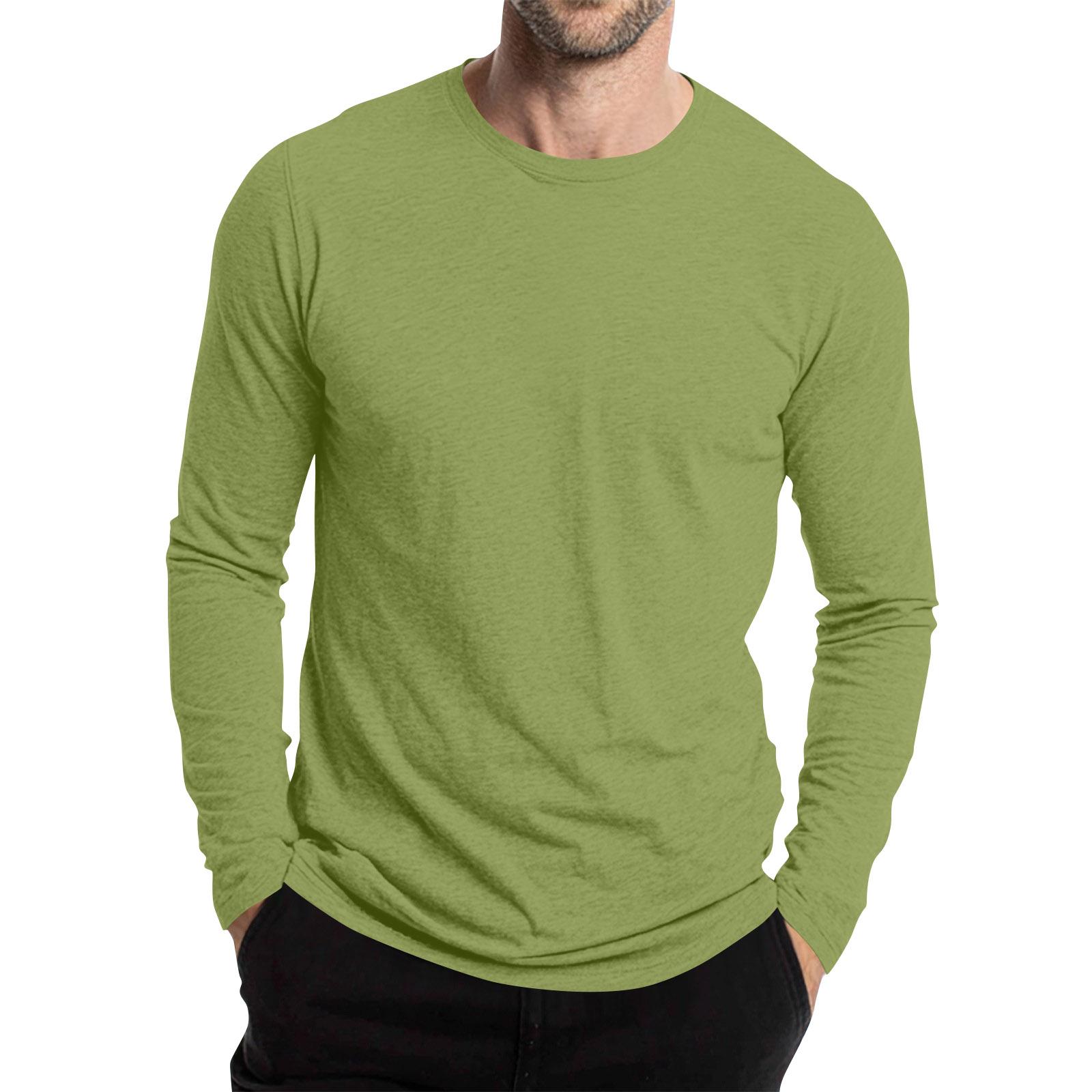 

Men s Round Neck Short Sleeve Outdoor Casual Long Sleeve Top L армия зеленый