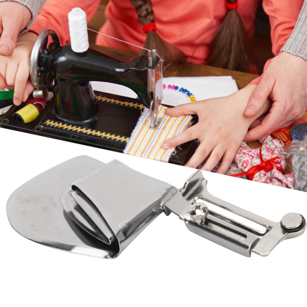 Iron Lockstitch Presser Foot Adjustable Rolled Hem Binding Attachment  Industrial Sewing Machine
