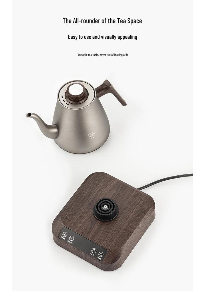 Pure Titanium Self-Watering Electric Kettle with Bottom Water Inlet for Tea Brewing – Insulated Single Kettle for Integrated Tea Table