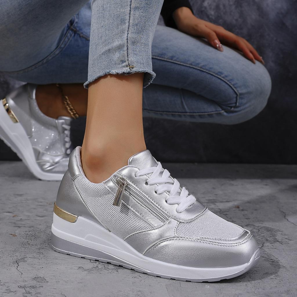 Damen Sneaker Schuhe Mode Tennis Damen Plateau Damenschuhe Designer Neue Trainer Groß Lässig Keilabsatz Dicke Sohle Rosen