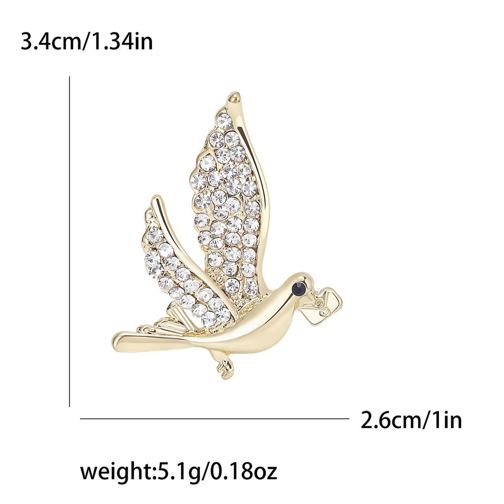 Enamel Bird Brooch for Women Unisex Rhinestone Swallow Pin Sparrow Badge Banquet Party Backpack Gifts Jewelry Accessories