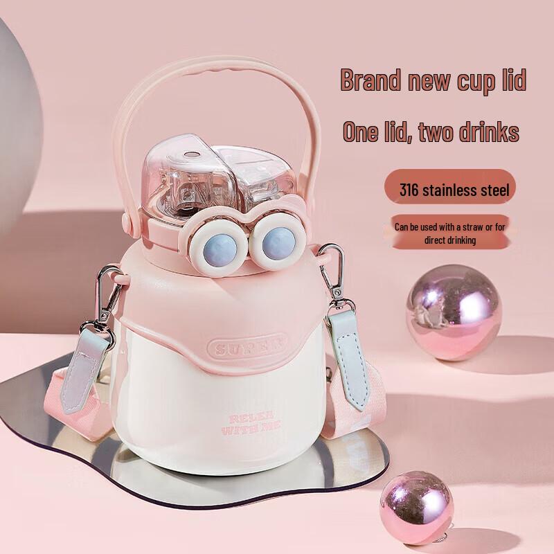 RELEA Kids 316 Stainless Steel Dual-Lid Straw Thermos