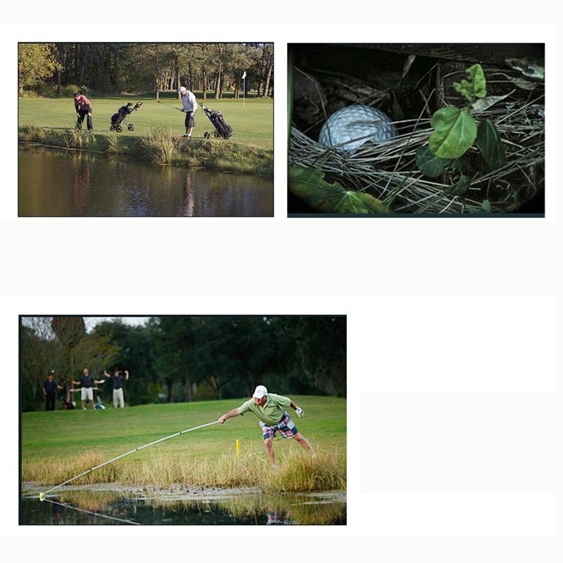 Golf Ball Retriever Device Aluminum Alloy PVC Adjustable Stretchable Golf Ball Pick Up Tool for Outdoor 5 Joints 473cm