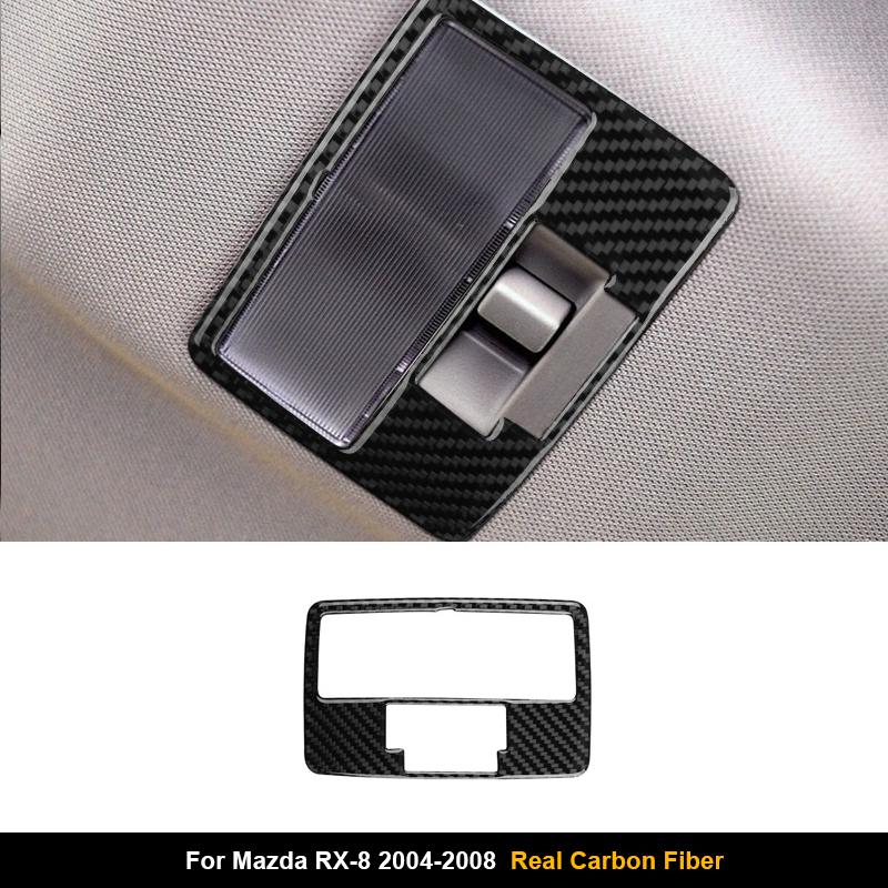 For Mazda RX-8 2004-2008 Carbon Fiber Reading Lights Decorative Cover Carbon Fiber Interior Accessories Sticker