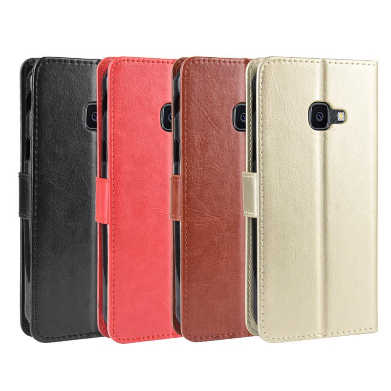 Suitable for Samsung Galaxy Xcover 4s phone case G398F protective cover, crazy horse pattern leather case, flip cover with card slot