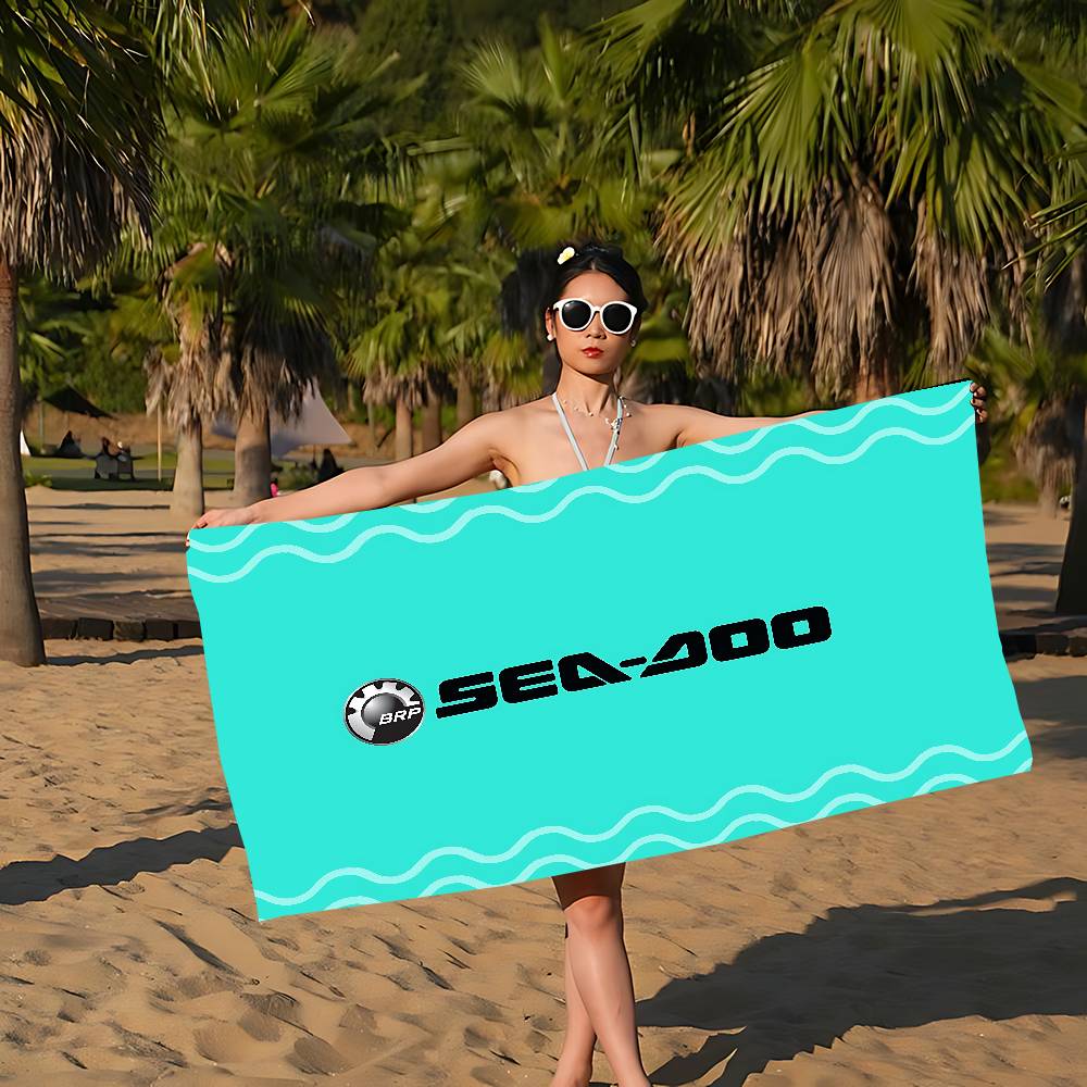 S-Sea D-Doo Seadoo Microfiber Blanket Quick Drying Beach Towels Oversized Printing Super Absorbent Pool Towel Blanket