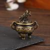 1Pc Retro Alloy Small Lotus Mountain Hollow Out Incense Stick Burner Incense Holder With Cover Home Decoration Crafts