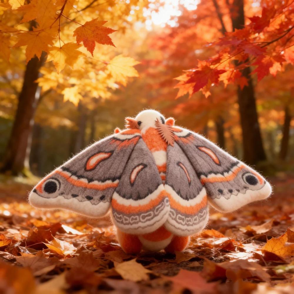 Peluche Carino di Falena Luna Realistico Hyalophora Cecropia Animali di Peluche Falena Cecropia Appassionati di Insetti Regali di Natale per Bambini