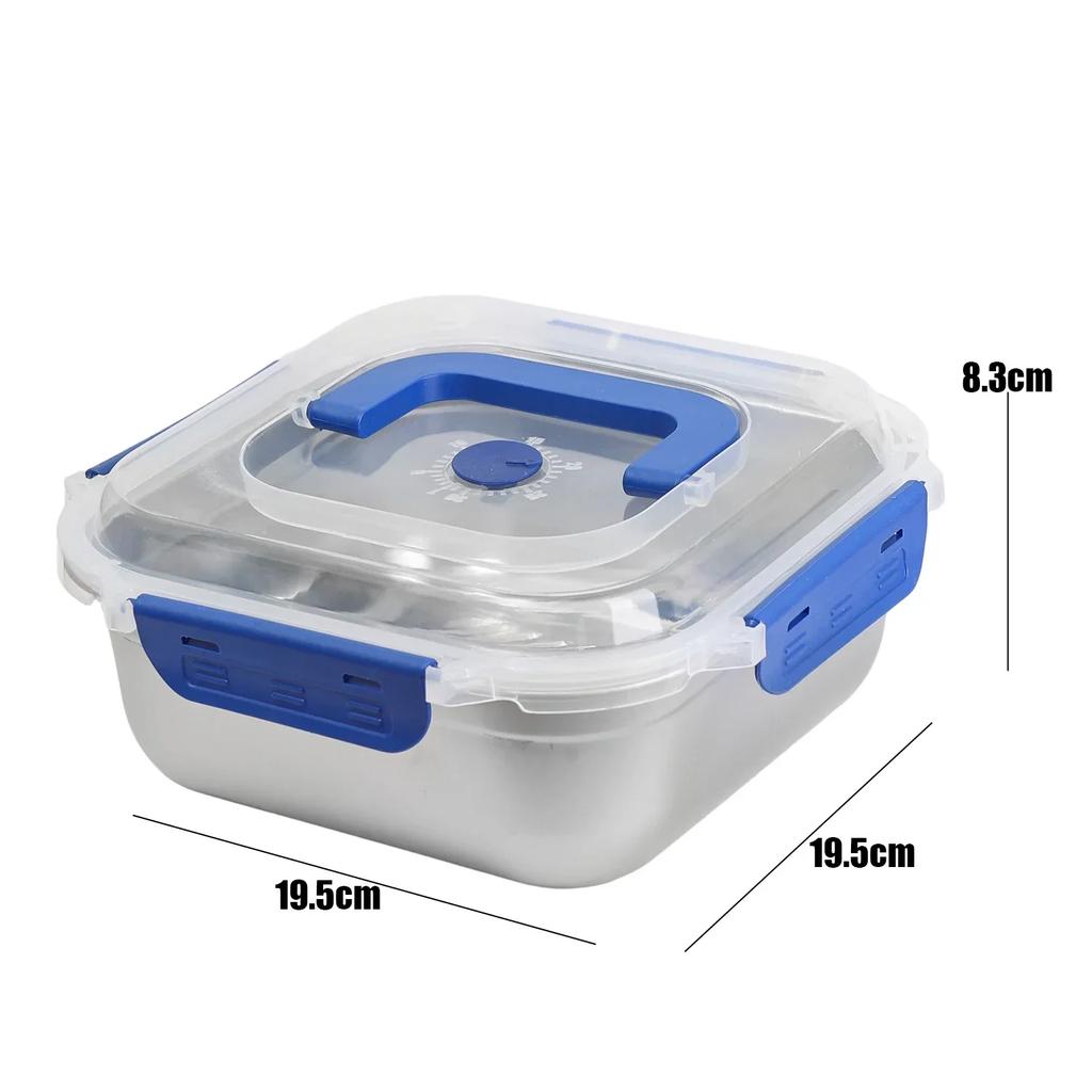 316 Stainless Steel Large Capacity Food Container - Sealed Anti-Drip Lunch Box for Camping Picnic, Fruit & Salad Storage