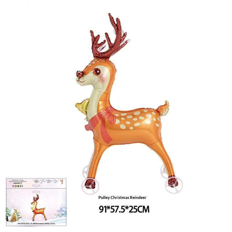 Standing Christmas Foil Balloon Non-toxic Odorless Giant Xmas Decor for Home Party Kids Xmas Gift New Year Celebration