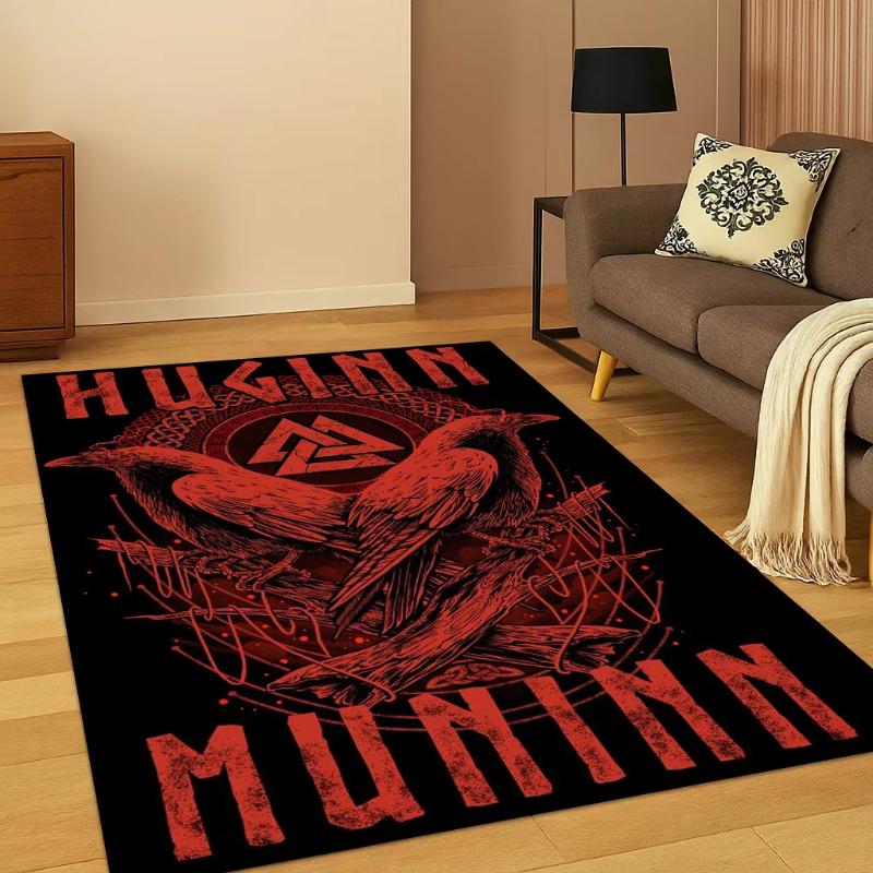 Odin Norse God Rug Living Room Bedroom Decor Nordic Viking Carpet Lounge Room Coffee Table Floor Mat Dining Room Floor Mat