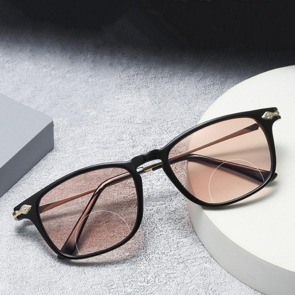 +100 To +400 Men's Reading Glasses Progressive Multi-focus Reading Glasses Autozoom Sunglasses Presbyopia Glasses Farsightedness