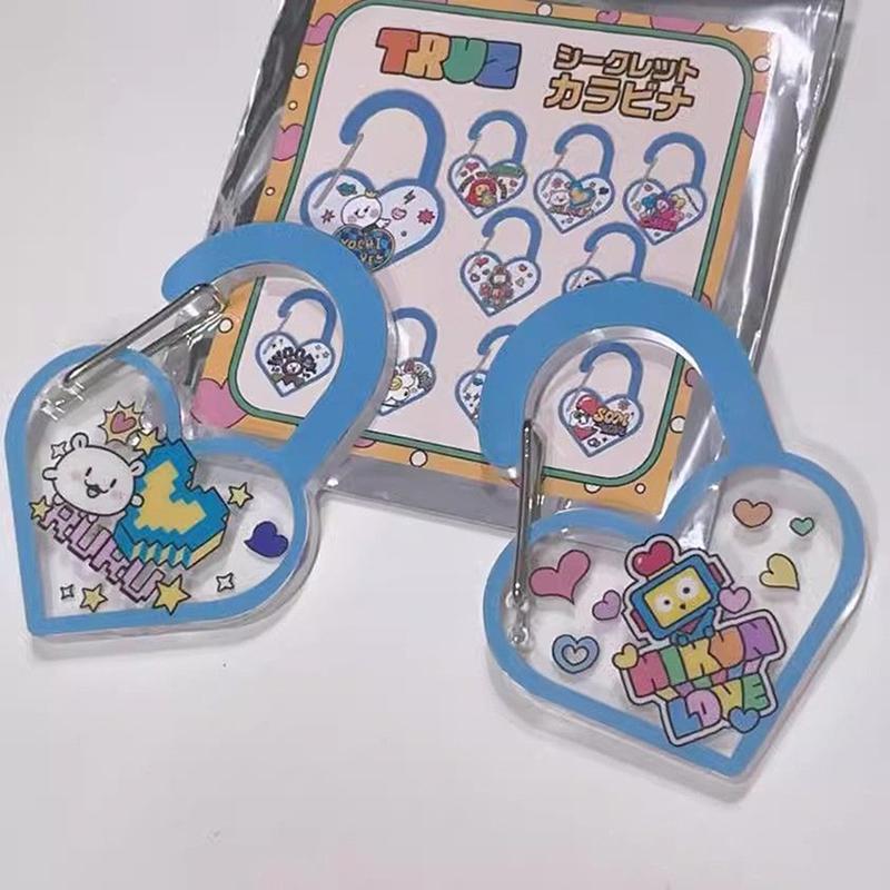 Cartton Acryl Karabiner Süßer Schlüsselanhänger Anhänger Dekoration Tasche Charm Schnalle Zubehör Geschenk