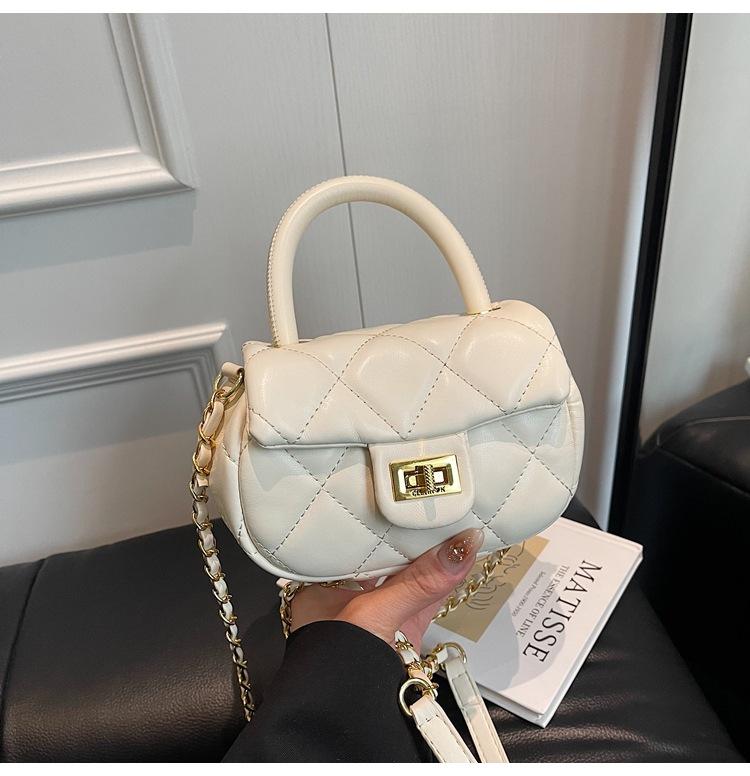 Rhombus Chain Bag Women's New Summer Niche Design Messenger Bag Portable Small Square Bag