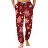 Men's Christmas Printed Thermal Pajama Pants for Winter Sleepwear