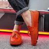 Herren Mokassins Fahrschuhe Komfort Leder Ballerinas Lässig Slipper Übergröße Farbe Weiß Erbsenschuhe Große Größe