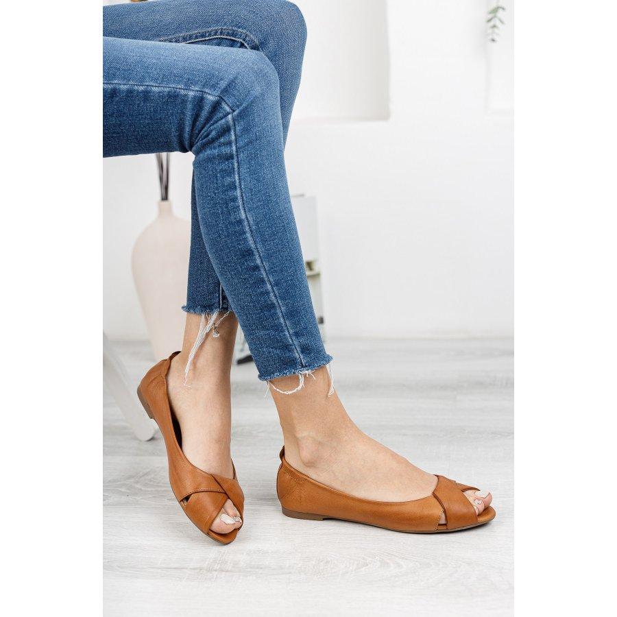 Pantofi plati casual de damă din piele naturală