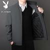 PLAYBOY Men's Autumn Winter Windproof Stand-Collar Jacket
