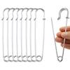 10 Large Safety Pins 2.9" Heavy Duty Blanket Pins Bulk Steel Spring Lock Pins Fasteners for Blankets Crafts Skirts Brooch Making