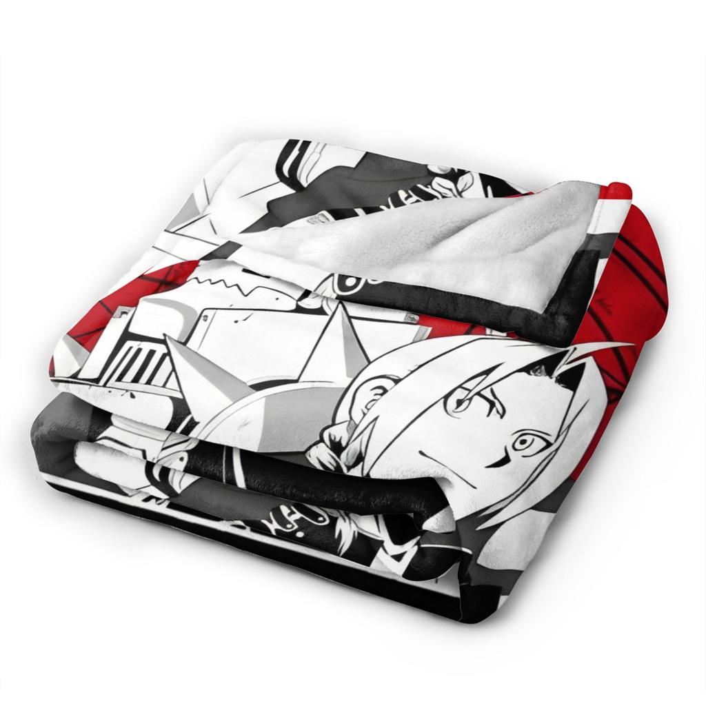 Fullmetal Alchemist Blanket Cover Flannel Anime Manga Warm Throw Blankets for Bedding Couch Bed Rug
