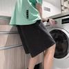 Pantalones Cortos de Verano para Hombre de Jeans Vintage Pierna Ancha Largo hasta la Rodilla Pantalones Cortos de Mezclilla de Moda Lavados Nuevos