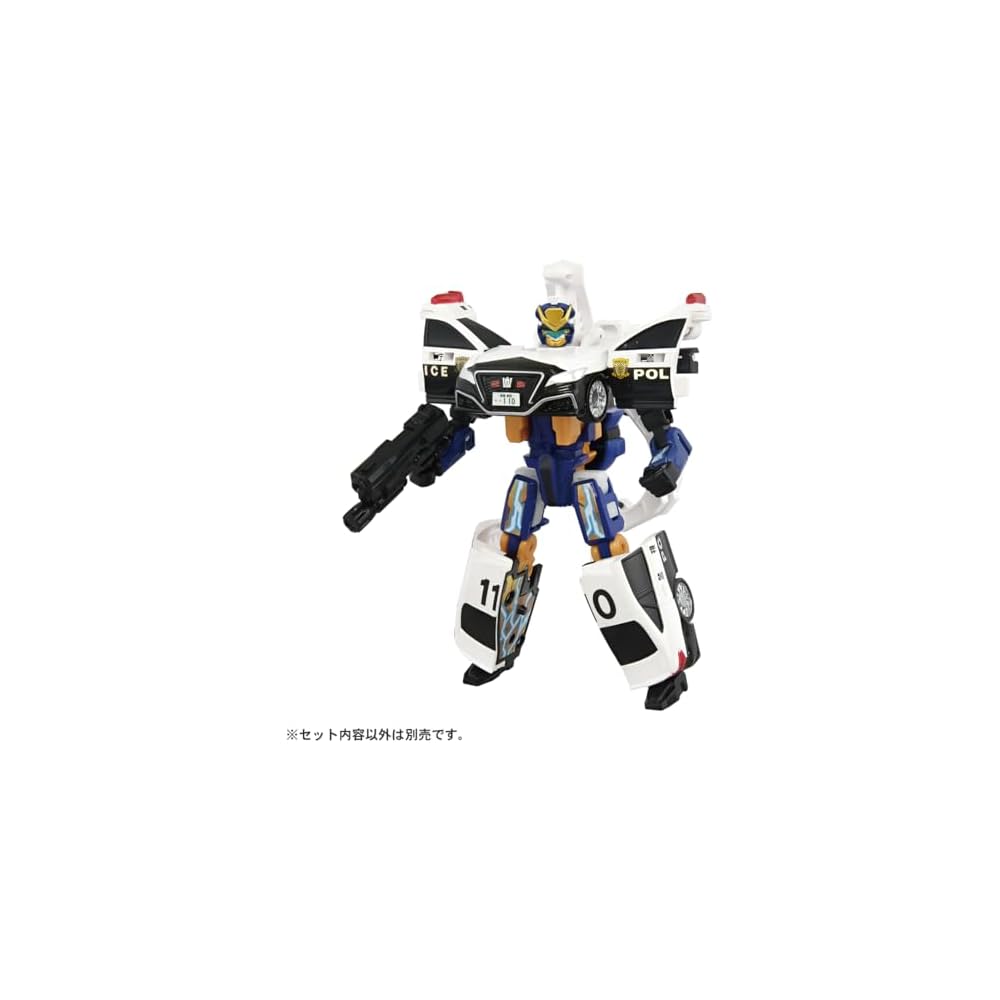 Takara Tomy Tomica Job Labor TJBDX Rising Police Braver Deca Ride Armor White Motorcycle DX Set Toy for Ages 3 and Up