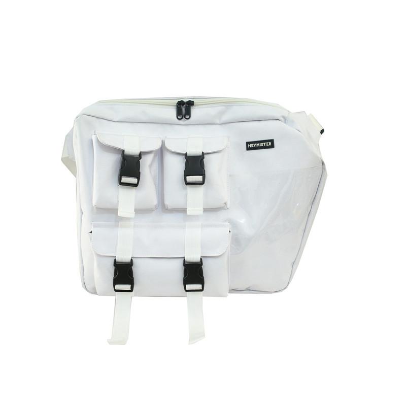 Schoolbagins Versatile Fanny Pack Trendy Cool Personalized Breast Bag Men's Simple Small Satchel Outdoor Sports Mobile Phone Bag Men's Messenger Bag