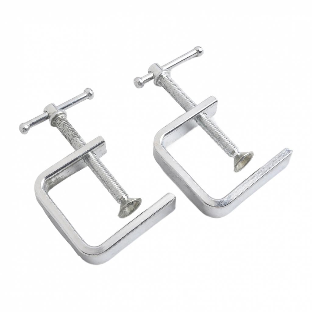 2pcs 50-100mm Woodworking Clamp C-Clamp G-Clamp For Wood Plastic Drilling Fixing