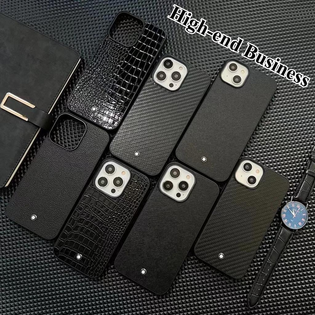 Business Ins Sle High-End Leather Texture Phone Case For IPhone17 16 15 14 13 Pro Max Simple Couple Design Anti-Fall Protect Cover