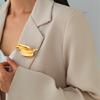 Sophisticated Alloy Irregular Leaf Brooch Trendy Fashion Lapel Pin Accessories for Business Meetings and Social Event