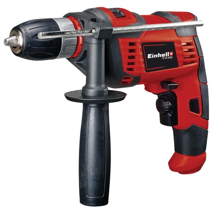Einhell Perceuse à percussion TC-ID 550 (550 W, perçage/perçage à percussion, mandrin auto-serrant 13 mm)