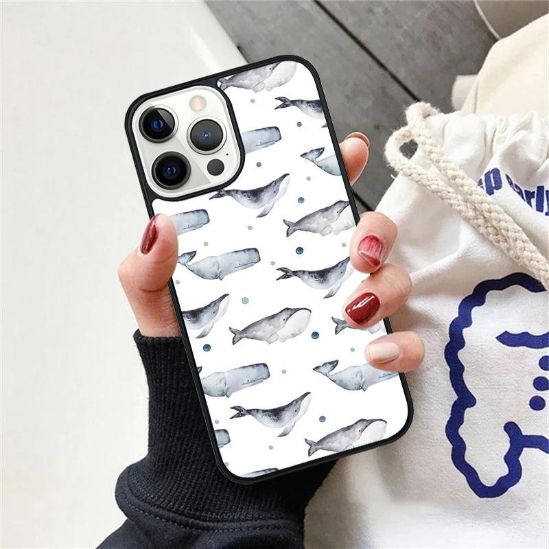 Cute Dolphin Ocean Phone Case For iPhone 17 Air 15 16 Cover 11 13 14 Pro Max 12 Plus Max Fundas