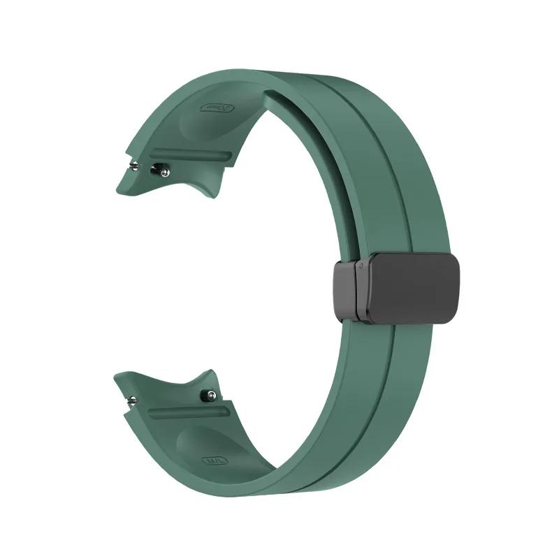 No Gap Silicone strap For Samsung Galaxy watch 7/6/5/4 40 44mm 5 Pro 45 Original Magnetic bracelet band For Watch 4 Classic belt