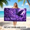 Space Cosmic Theme Soft Beach Towel Personalized Custom Name Text Towel Portable for Beach Pool Travel