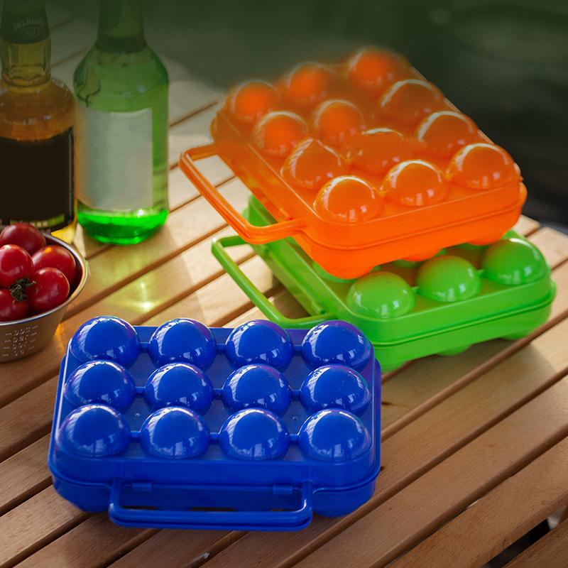 Przenośny pojemnik na jajka 6/12 przegródek, odporny na wstrząsy, organizer na jajka, odporny na upadki, pojemnik na jajka do lodówki, przechowywanie i organizacja w kuchni