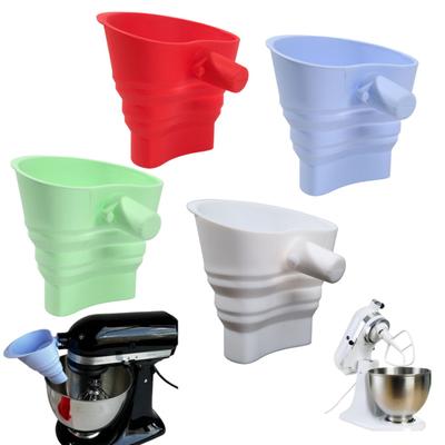 Flour Funnel for KitchenAid Mixer Silicone Funnel Attachment for KitchenAid Artisan KSM150 5-Quart Stand Mixer Collapsible Mess-Free Baking Funnel
