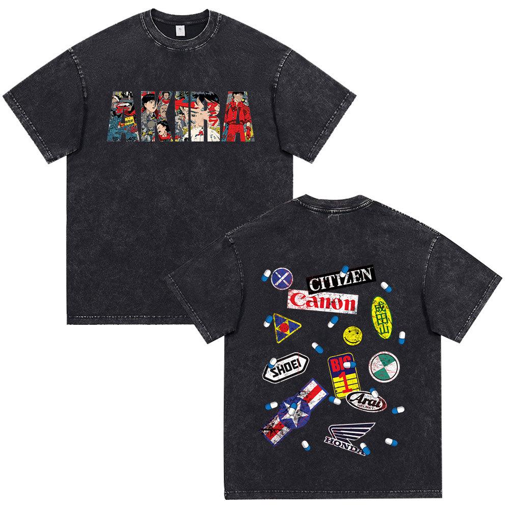Anime Akira Vintage Washed T Shirt 90s Science Fiction Movie