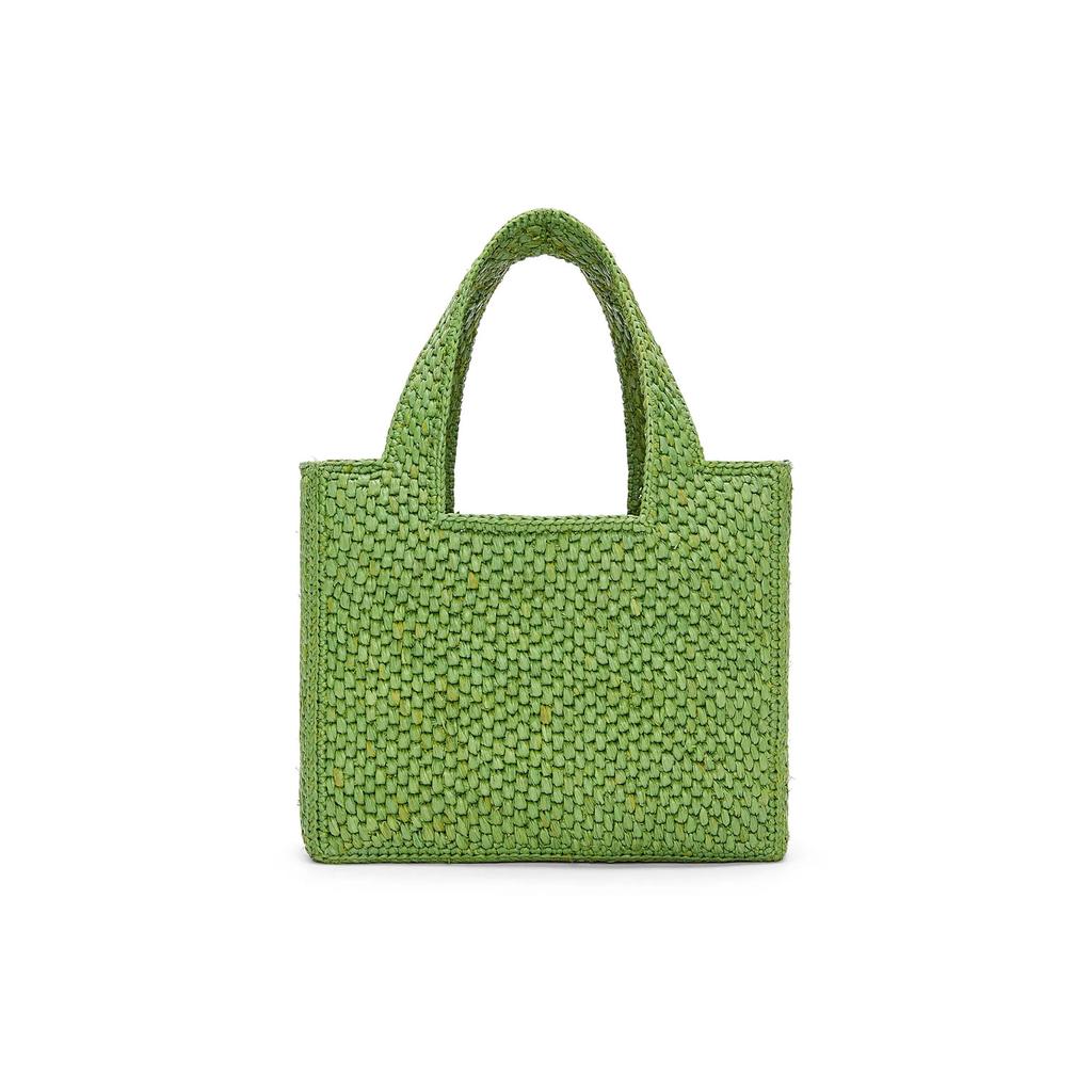 Loewe Bolso Tote con Estampado con Correa de Hombro Desmontable y Ajustable en Fibra de Palma Color Vino para Mujer Verde A685B59X01-4100