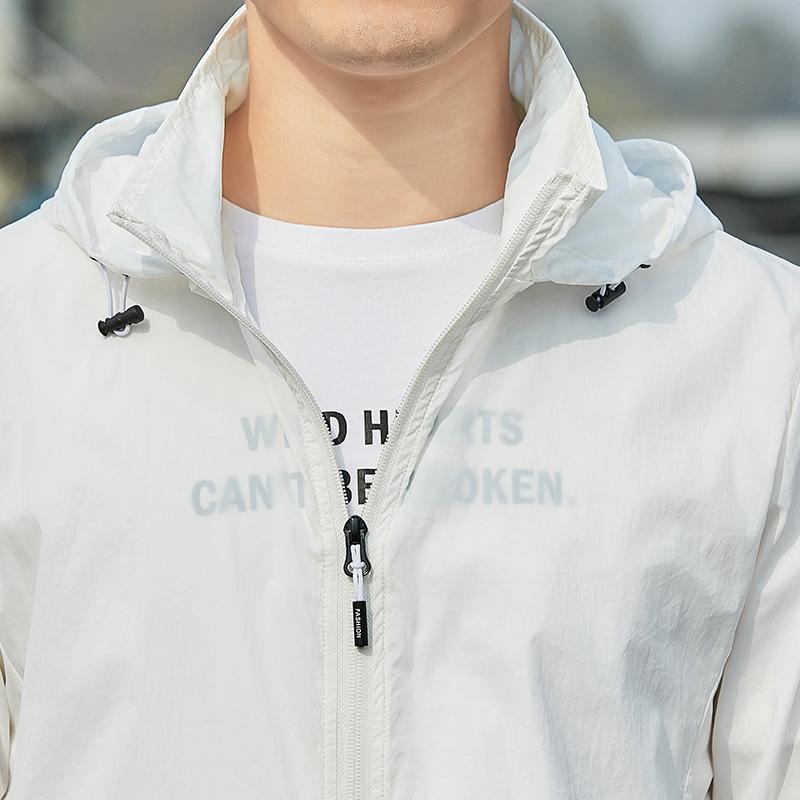 Giacca Estiva con Cappuccio Uomo Donna Abbigliamento Protezione Solare Abbigliamento Pesca Caccia Asciugatura Rapida Antivento