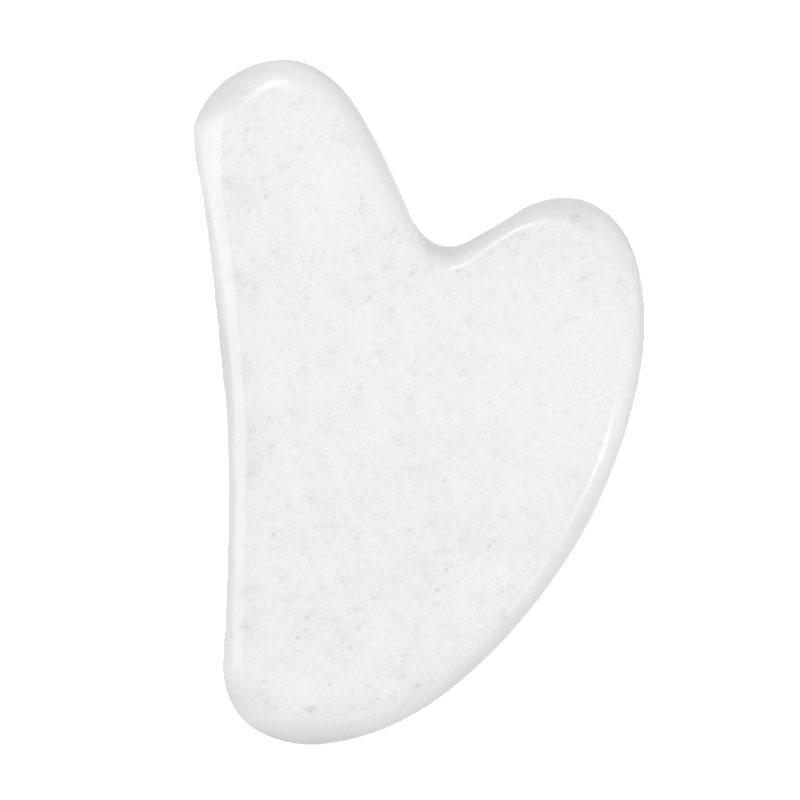 Outil de Massage Facial Gua Sha en Quartz Rose en Forme de Cœur