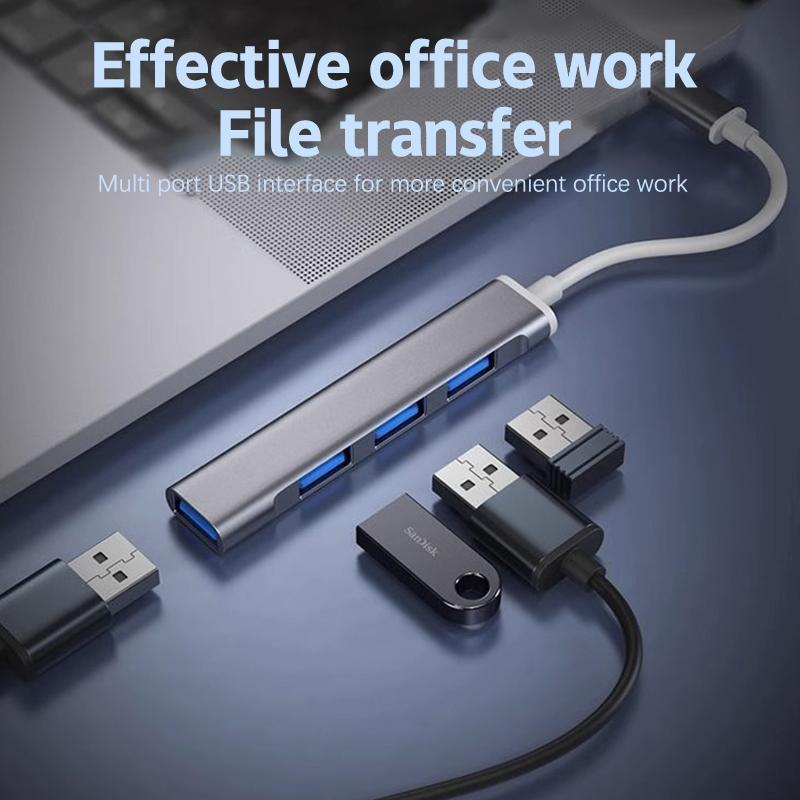 4Port Usb 3.0 Hub Usb Hub High Speed Type C Splitter 5Gbps For Pc Computer Accessories Multiport Hub 4 Usb 3.0 2.0 Ports