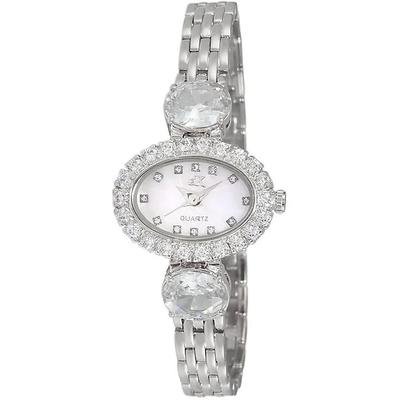 Adee Kaye Fancy Collection Křišťálové akcenty Ciferník z perleti Quartz AK2730-S Dámské hodinky