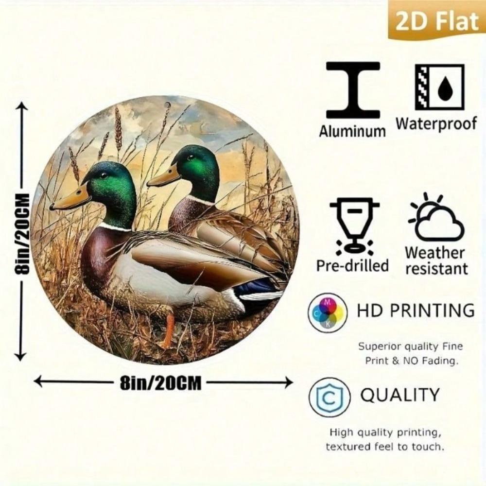 Metallposter Wandkunst Vintage Ente Natur Dekor für Garage
