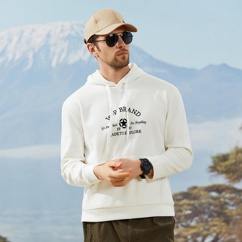 JEEP Men s Cotton Blend Hooded Sweatshirt M