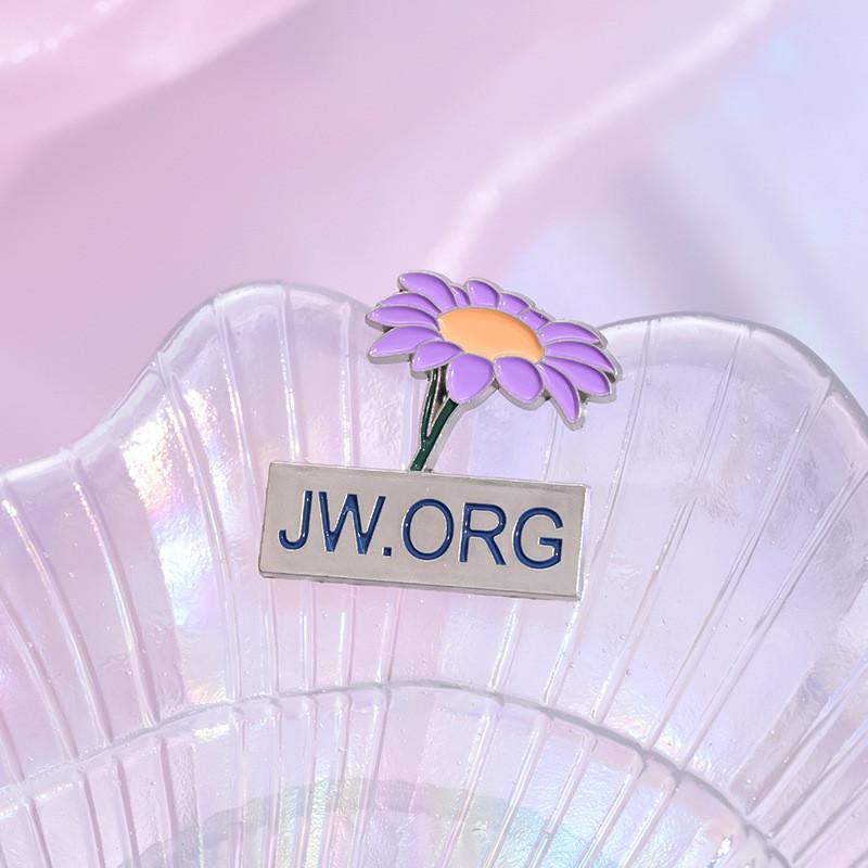 Jworg Flower Colorful Badge Distinctive Plant Design Flexible Decoration Pin For All Use