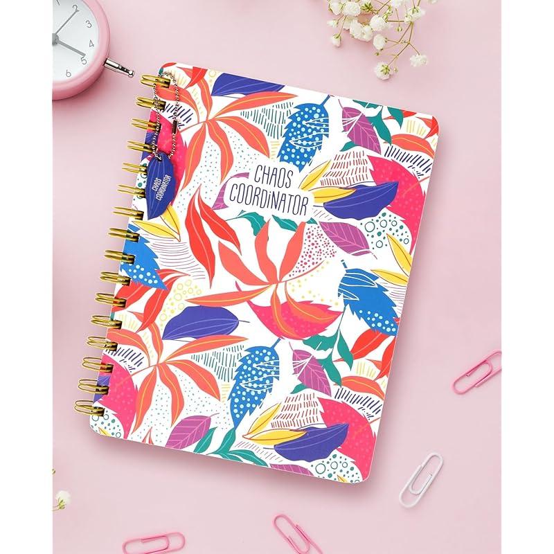 Doodle Hard Bound Spiral Notebook Diary With Bookmark Dangler And Sticker Pages I B5 I Undated I 160 Ruled Pages I 80 Gs