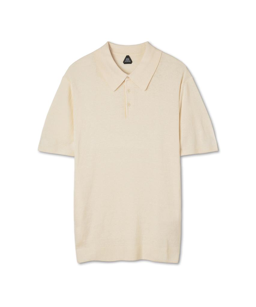 MAN ON THE BOON Polo Knit T-Shirt Ivory