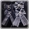 1Pc Ribbon Lace Bow Clip For Ita Bag Sweet Ribbon Bowknot Heart Diamond Clip Girls Lolita Pain Bag Decoration Bags Accessories