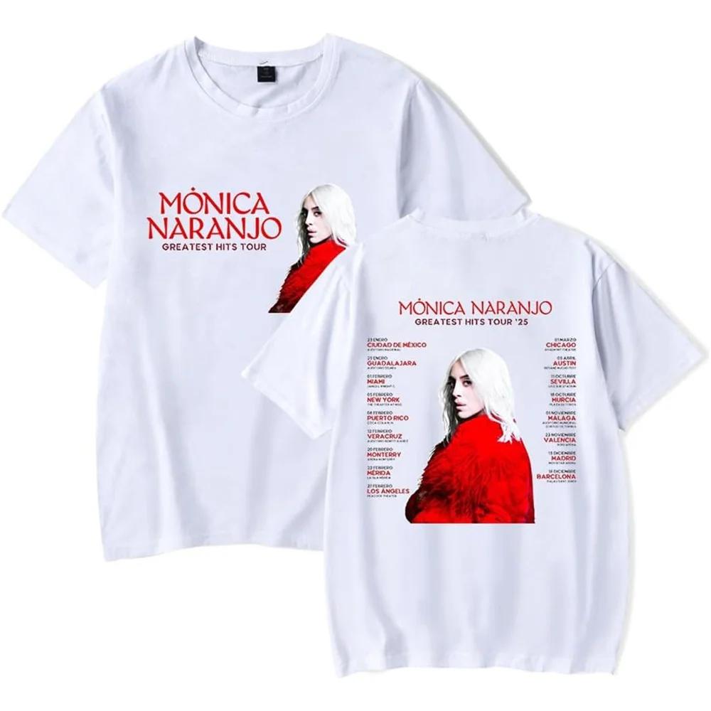 Monica Naranjo Greatest Hits Tour 2025 Merch Short Sleeve Tshirt Unisex Fashion Crew Neck Top